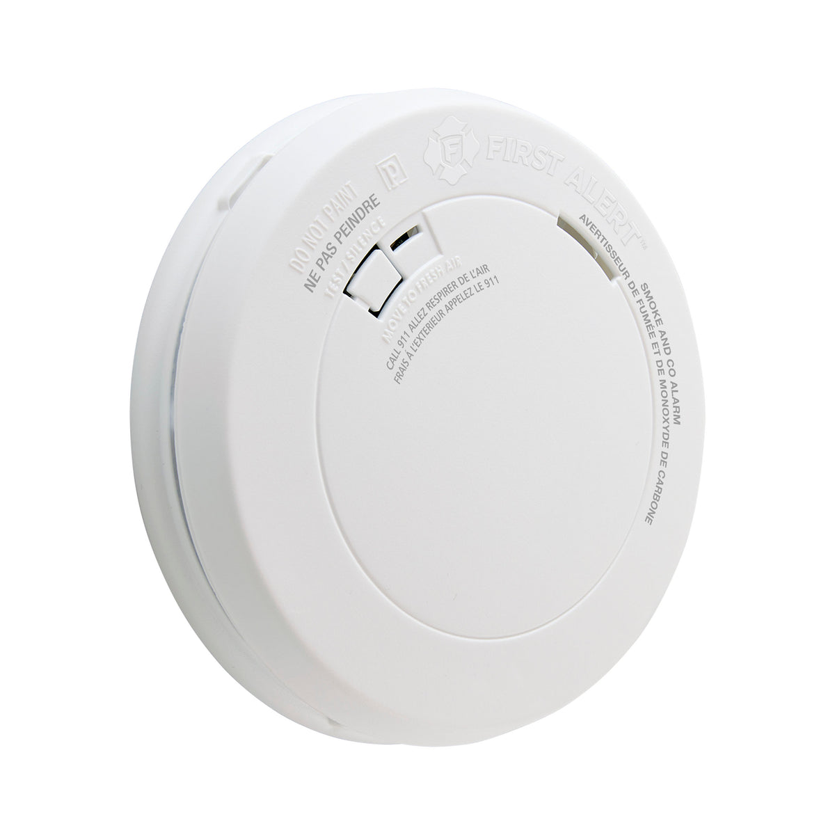 PRC710A 10-Year Battery Combination Smoke and Carbon Monoxide Alarm - At an Angle