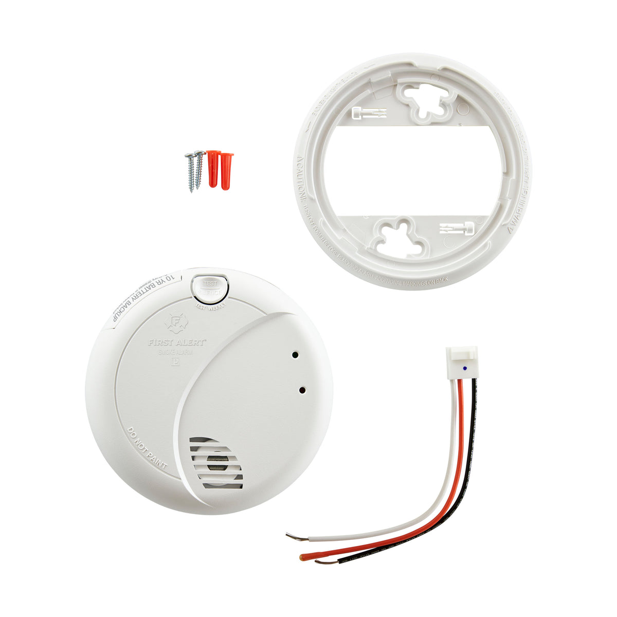 FrontAcc - Hardwired Photoelectric Smoke Alarm with 10-Year Lithium Battery Backup