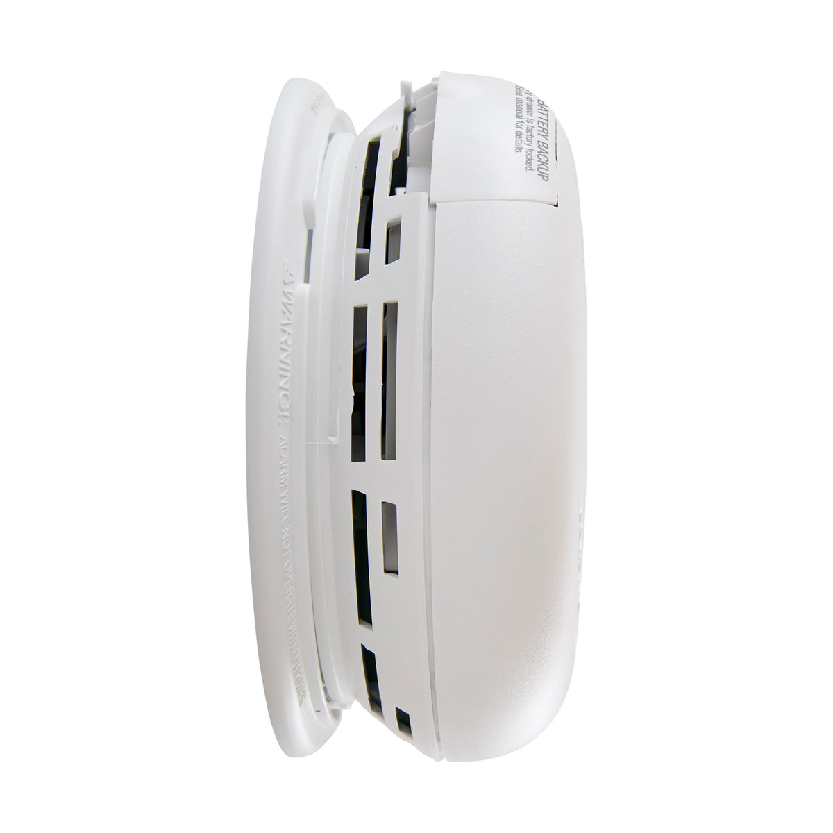 Side - Hardwired Photoelectric Smoke Alarm with 10-Year Lithium Battery Backup