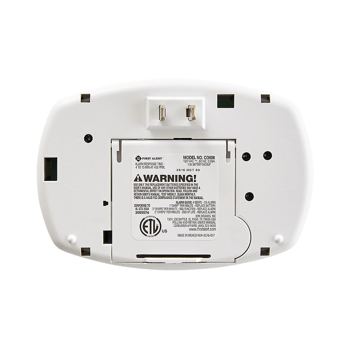 Carbon Monoxide back view