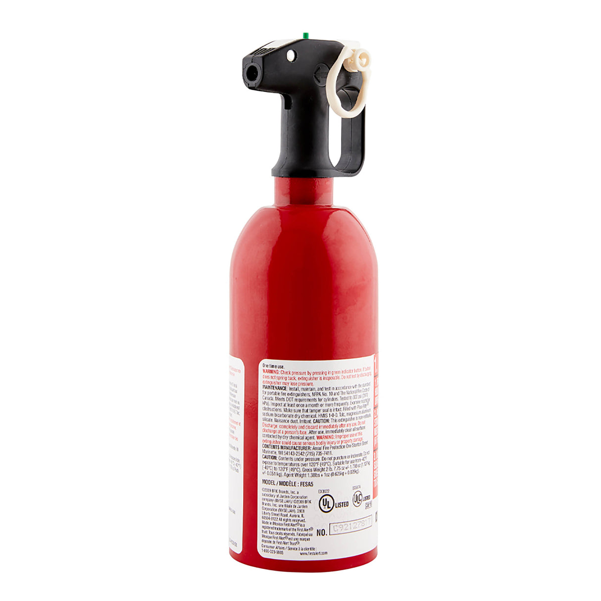 Angle- Auto Fire Extinguisher UL Rated 5-B:C (Red)