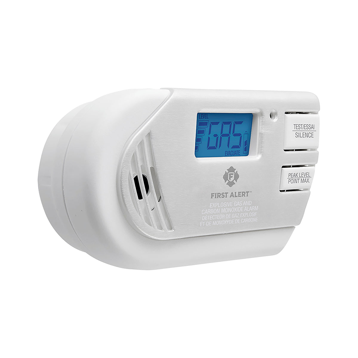 GCO1A Combo Explosive Gas and Carbon Monoxide Alarm with Digital Display - At an Angle