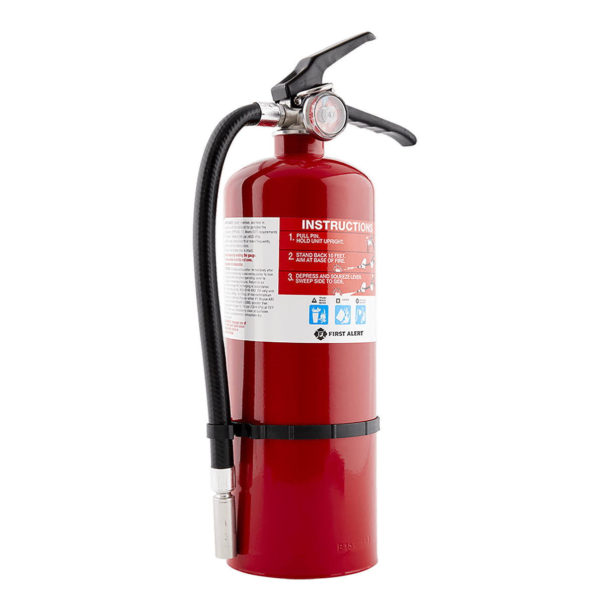 HOME2PRO Rechargeable Compliance Fire Extinguisher Red - At an angle