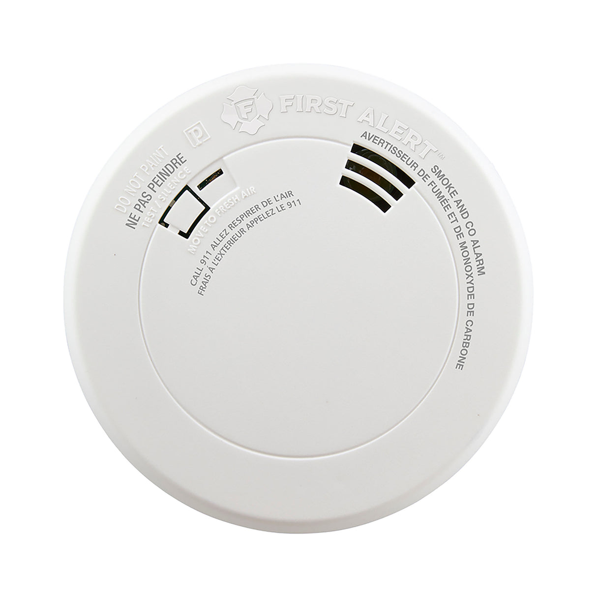 Smoke and CO Alarm with Voice and Location - Front