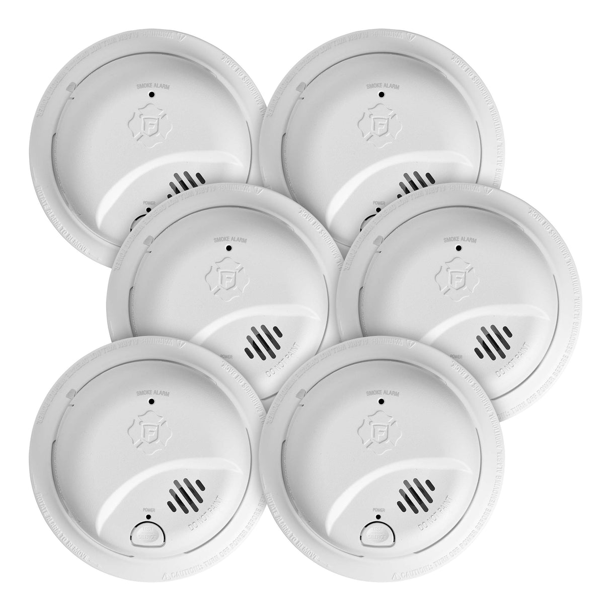 Interconnect Hardwire Smoke Alarm with 10-Year Battery Backup - 6 Pk