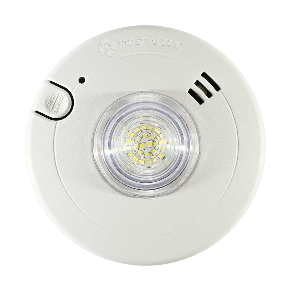Front - Hardwired Hearing Impaired Smoke Alarm with LED Strobe Light - Photoelectric