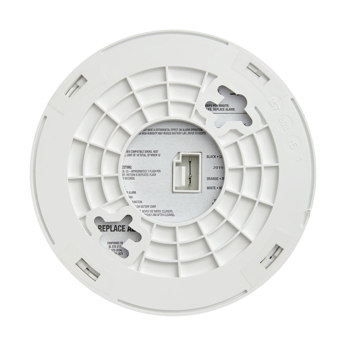 Back - Hardwired Hearing Impaired Combo Smoke and CO Alarm with LED Strobe Light - Photoelectric