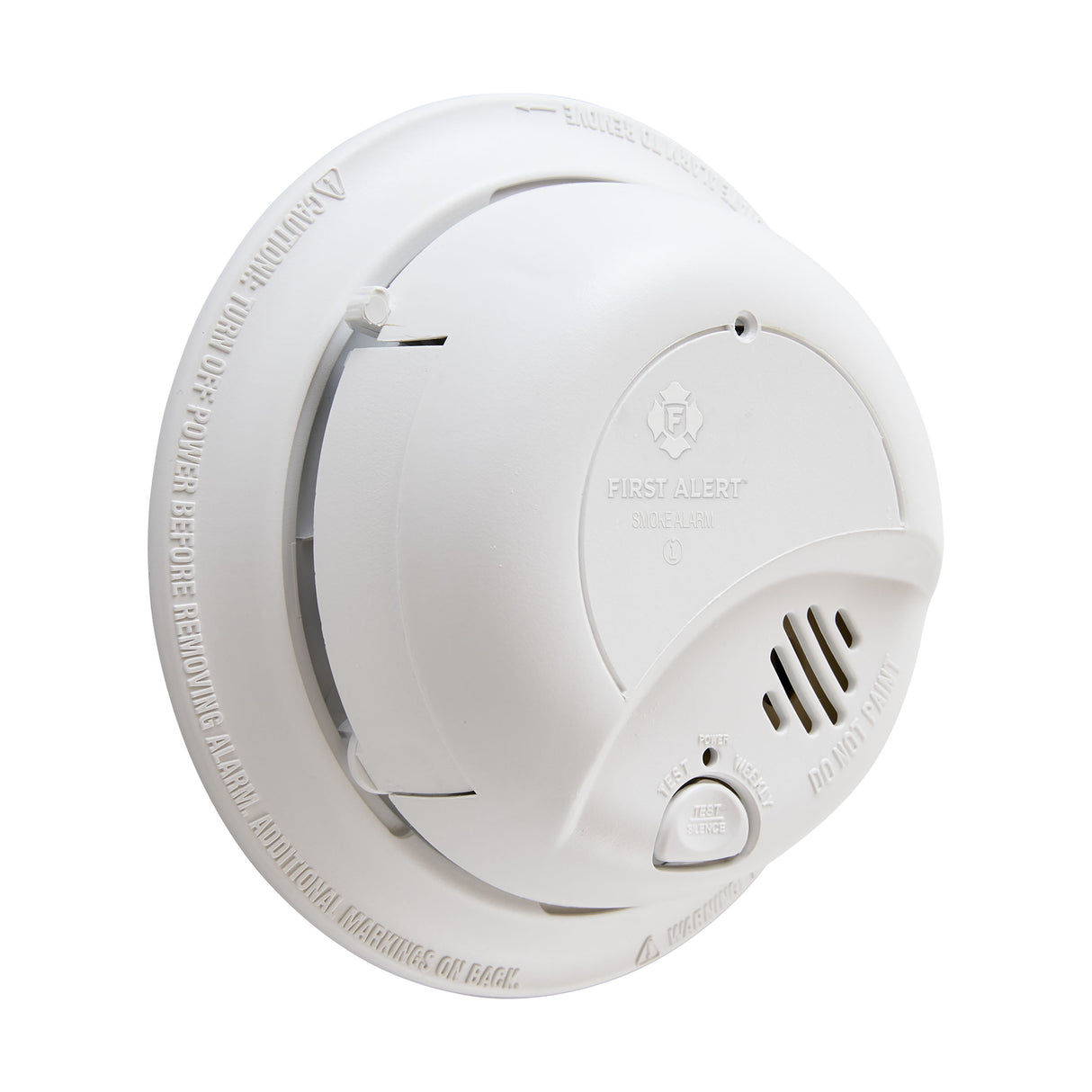 Angle - Hardwired Ionization Smoke Alarm with Alkaline Battery Backup