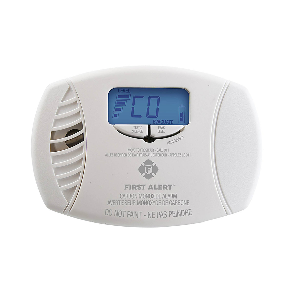 CO615A Plug in Carbon Monoxide Alarm with Battery Backup - Front