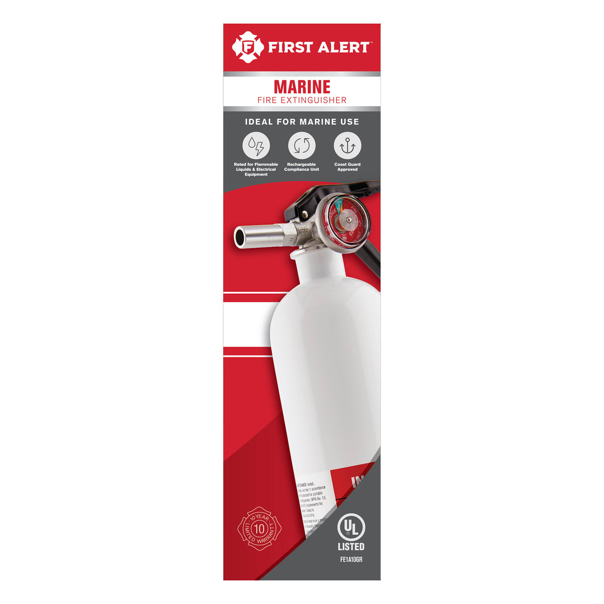 White Fire Extinguisher front of package