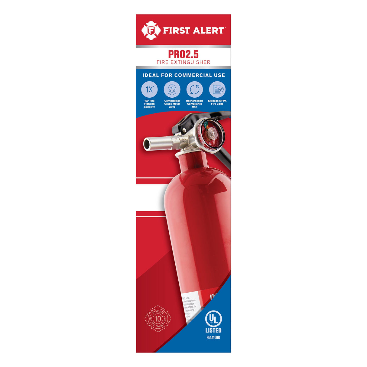 Front Package - Fire Extinguisher-Rechargeable (Red)