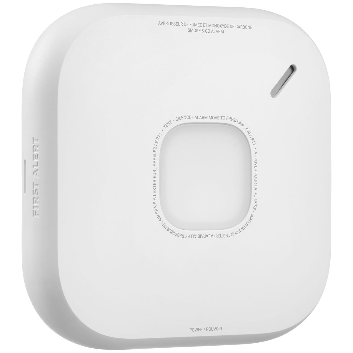 Battery Smart Smoke & Carbon Monoxide Alarm for Canada side view