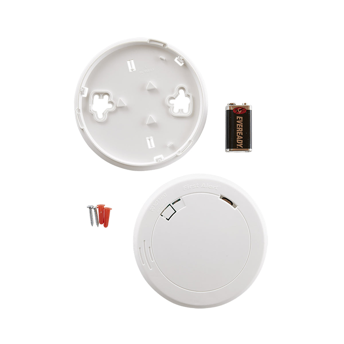 PR700 Slim Battery-Operated Photoelectric Smoke Alarm - Complete pack