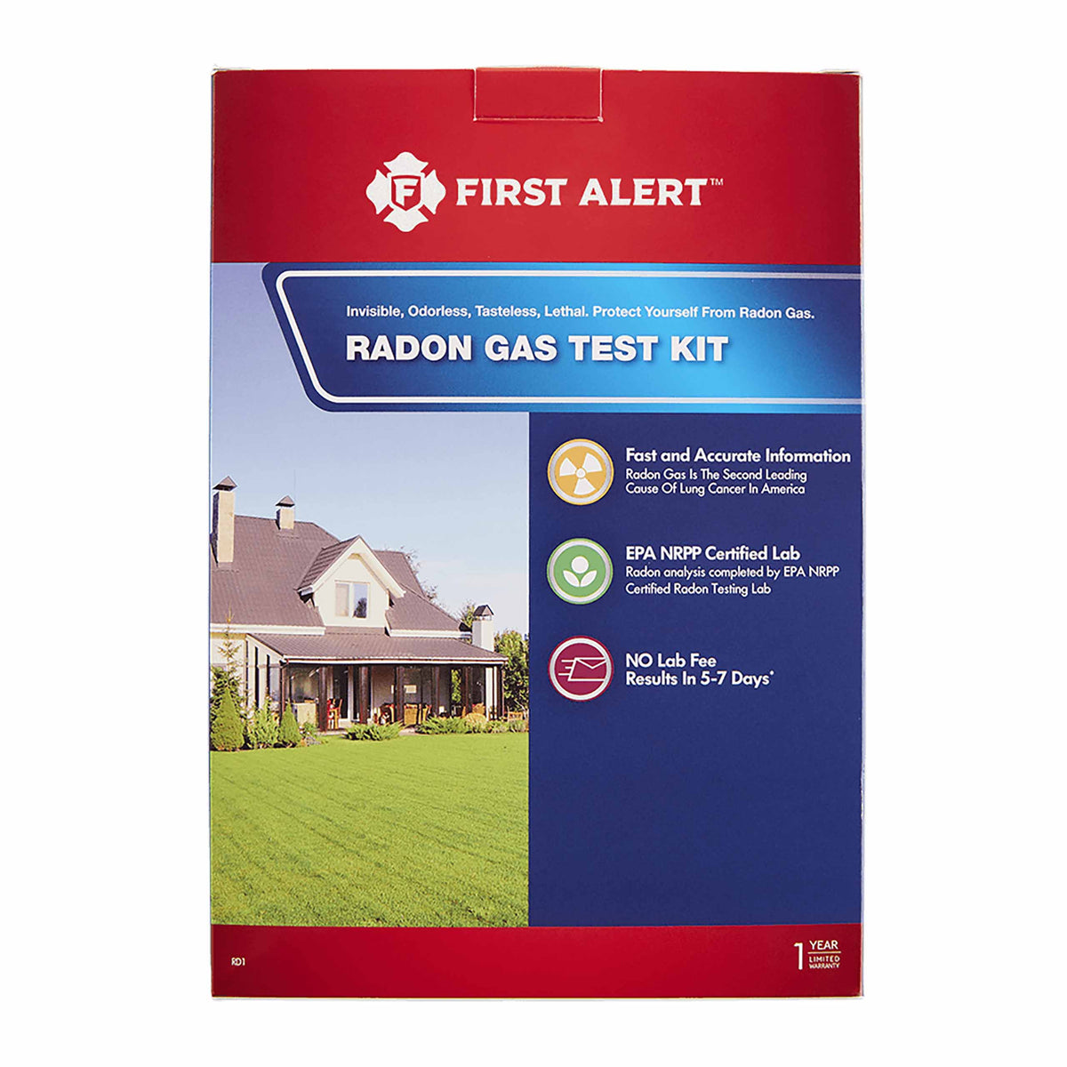 Radon Test Kit front of package