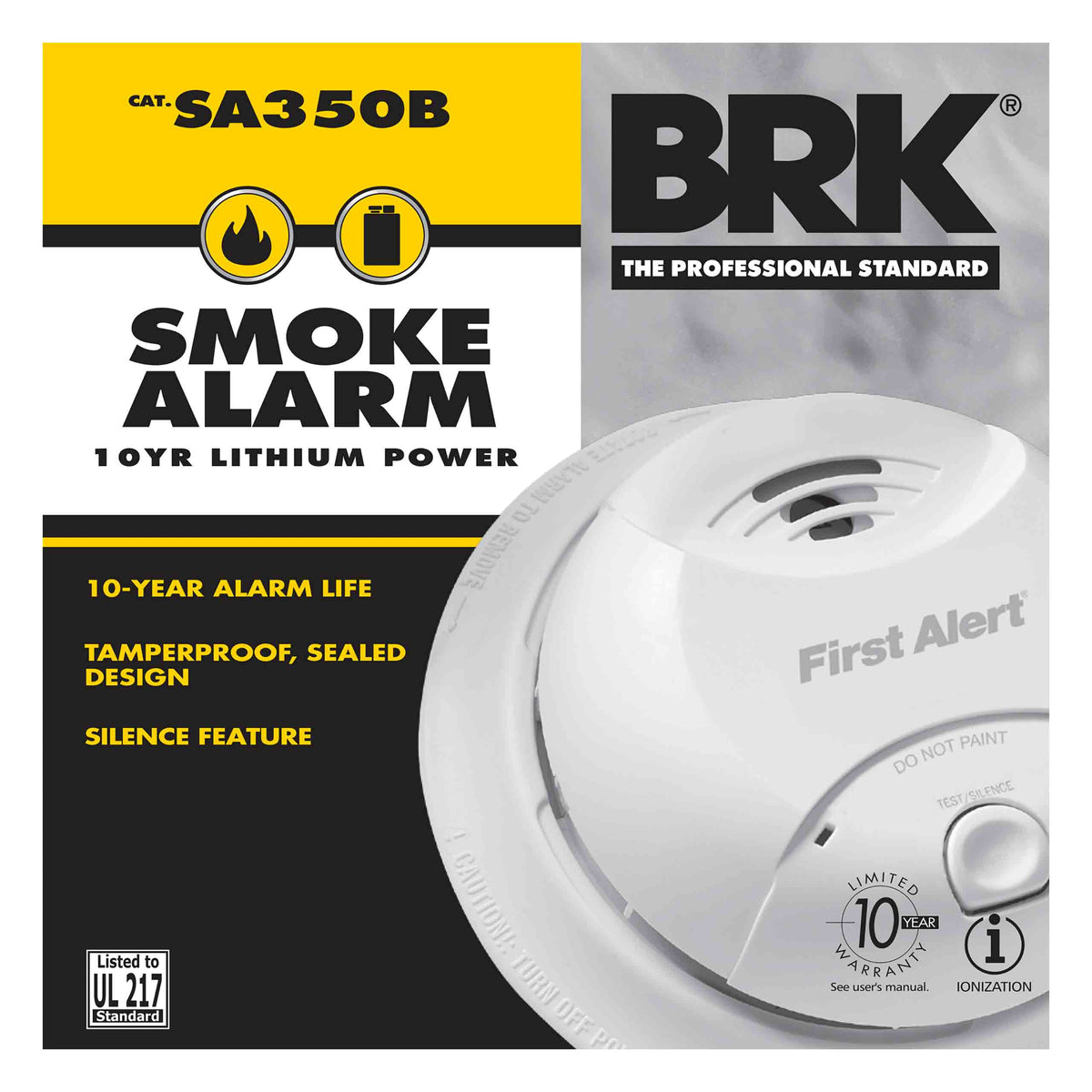 Carton - Sealed Ionization Smoke Alarm with 10-Year Lithium Battery