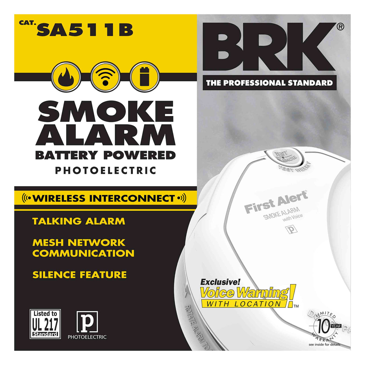 Carton - Interconnected Wireless Smoke Alarm with Voice Location