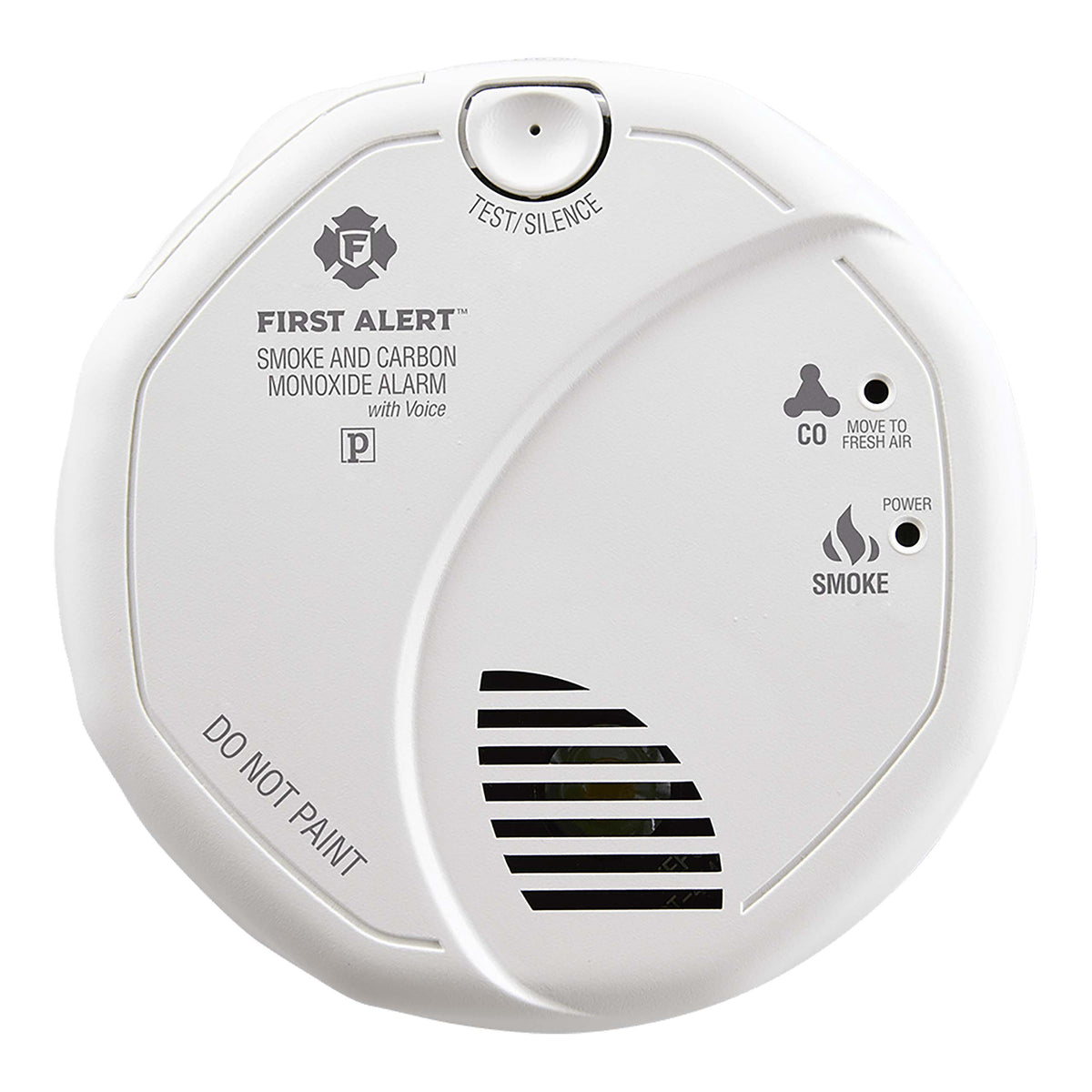 SC7010BV Hardwired Smoke and Carbon Monoxide Alarm with Voice Location - Front