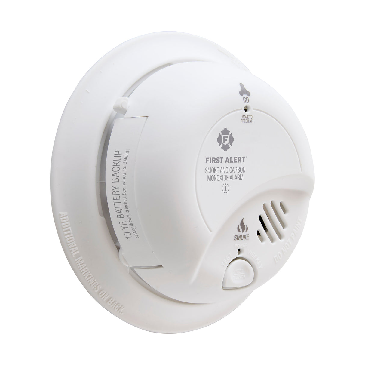 Angle - Ionization Combination Smoke and Carbon Monoxide Alarm - Battery Powered