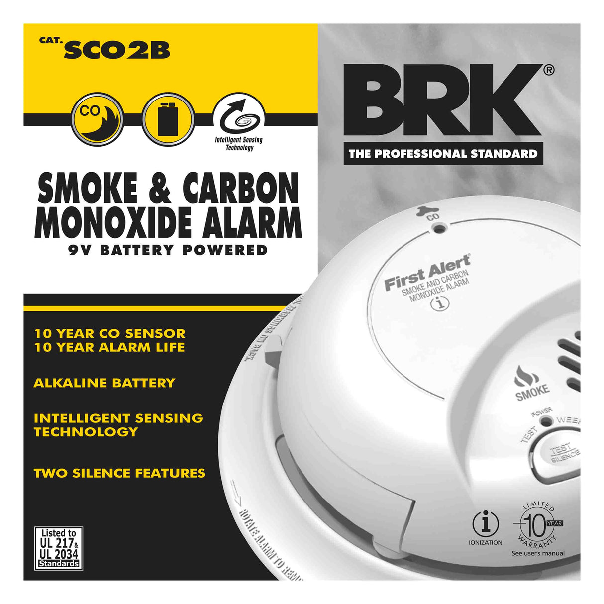 Carton - Ionization Combination Smoke and Carbon Monoxide Alarm - Battery Powered