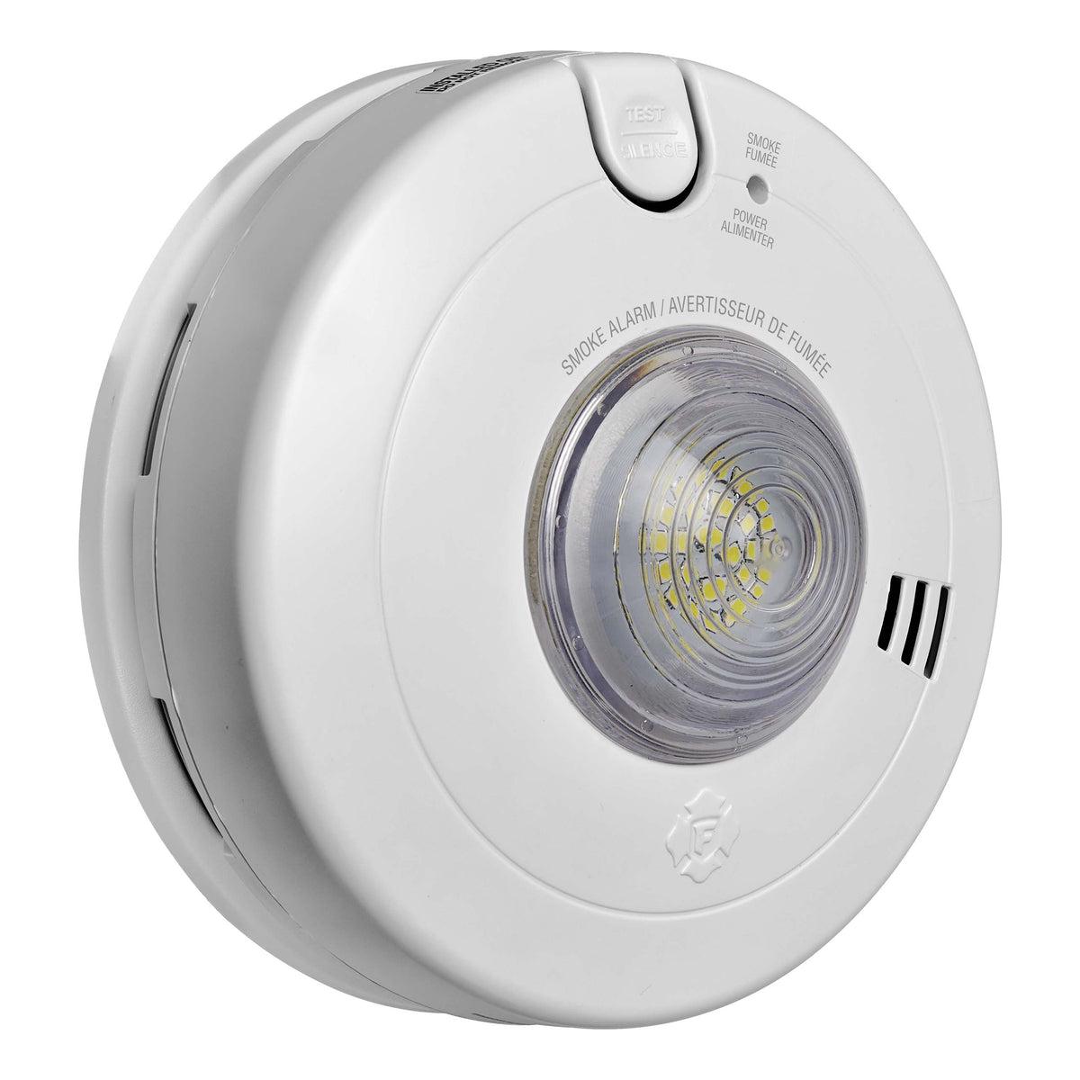Hardwire Smoke Alarm with LED Strobe at an angle