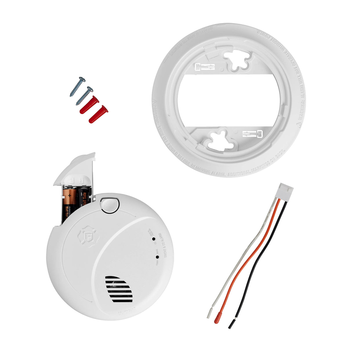 Interconnect Hardwire Smoke and CO Alarm with Battery Backup and Voice