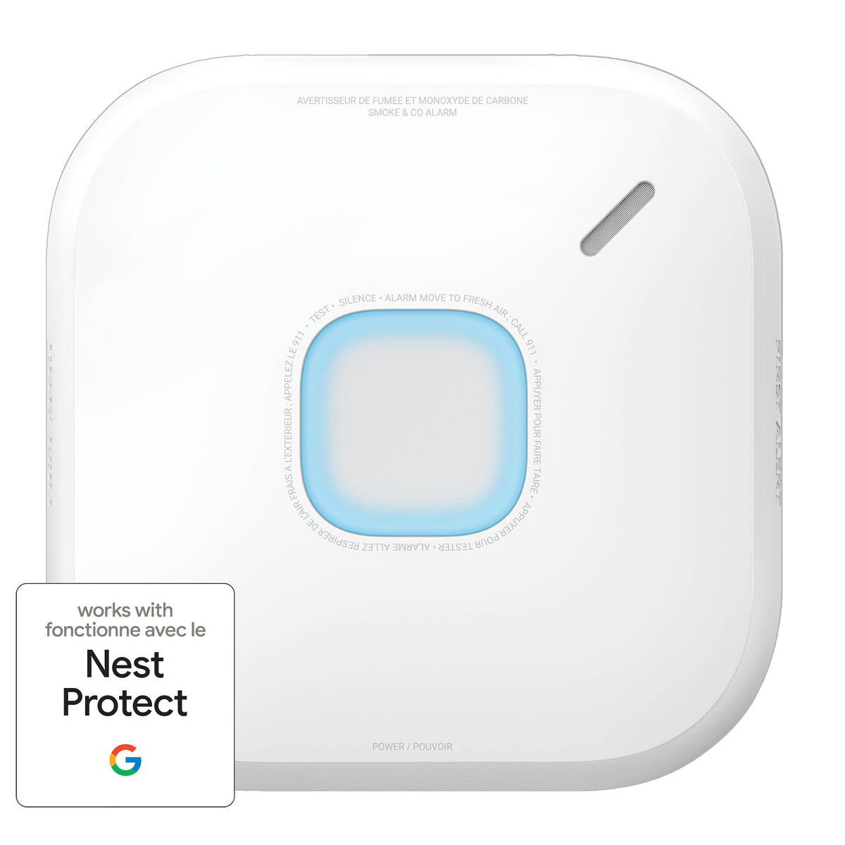 Battery Smart Smoke & Carbon Monoxide Alarm With Nest Protects for Canada
