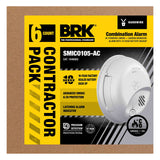 SkuImg;1046885;SMICO105-AC_1046885-CP_Package_c13-6.jpg;Smoke and CO Alarm front view of package 6 pack